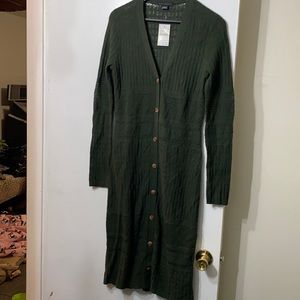 Sanctuary Open Knit Duster Cardigan Sweater in Evergreen NWT